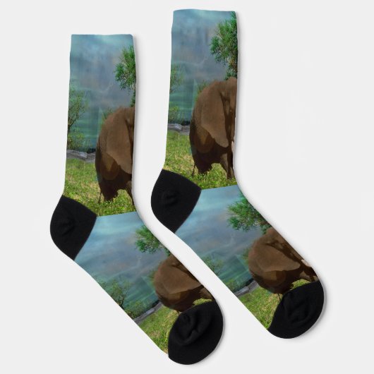 "Stärke: Die Weide des Bull Elephant" Socken (Rechts)