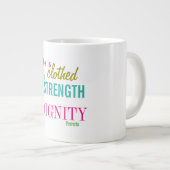 Stärke Dignity Bible Verse Girls Inspiration Jumbo-Tasse (Vorderseite Rechts)