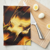 Starke Dünen in gebranntem Gold Geschirrtuch (Viertel Falte)