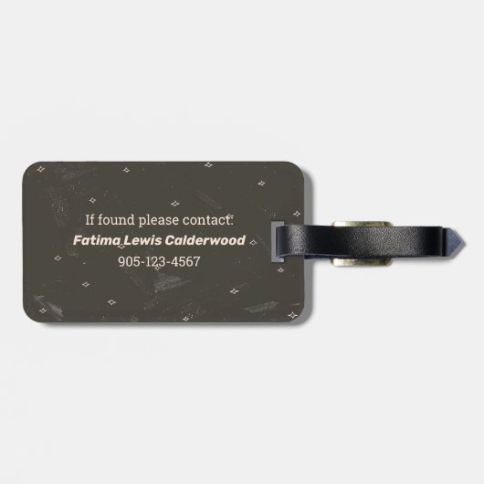 Stärke Dur arcana Tarot Gepäckanhänger (Rückseite horizontal)