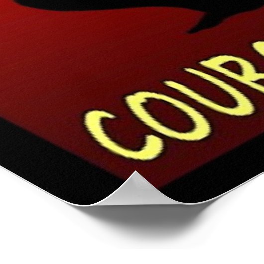 Stärke Ehrlichkeit Courage Integrity Poster (Ecke)