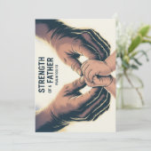 Stärke eines Vaters Vatertag christliche Karte (Stehend Vorderseite)