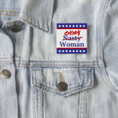 Starke Eklige weibliche US Flagge Button (Beispiel)