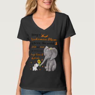Starke Elefantenleukämie-Mama zweimal Liebe T-Shirt