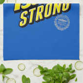 Starke Erinnerungen an die Stadt Boston an Blue Geschirrtuch (Gefaltet)