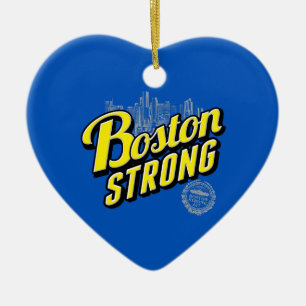 Starke Erinnerungen an die Stadt Boston an Blue Keramik Ornament
