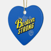 Starke Erinnerungen an die Stadt Boston an Blue Keramik Ornament (Links)