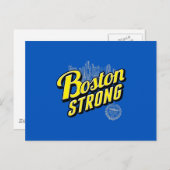 Starke Erinnerungen an die Stadt Boston an Blue Postkarte (Vorne/Hinten)