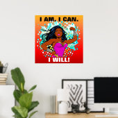 Stärke, Ermutigung, Erfolg Poster (Heimbüro)