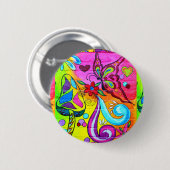 starke Farbhippie-ähnlicher Knopf Button (Vorne & Hinten)