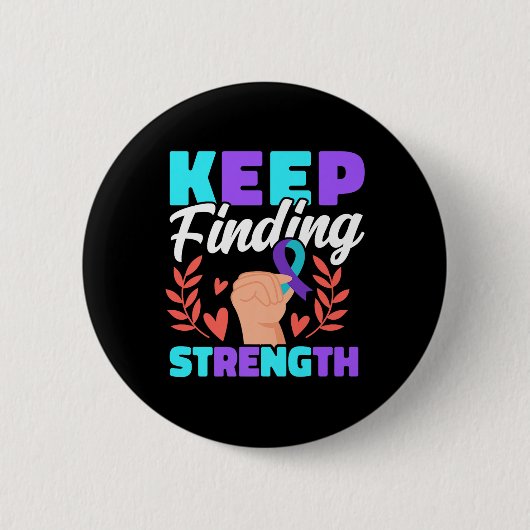 Stärke finden Depression Awareness Premium Button (Vorderseite)