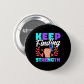 Stärke finden Depression Awareness Premium Button (Vorne & Hinten)