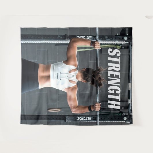 Stärke Fitness Frauen Muskelschwäche Motivierend Wandteppich (Vorderseite (Horizontal))