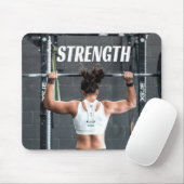 Stärke Fitness Frauen Muskeltraining Motivierend Mousepad (Mit Mouse)
