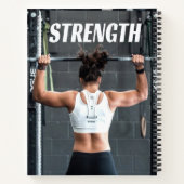 Stärke Fitness Frauen Muskeltraining Motivierend Notizblock (Rückseite)