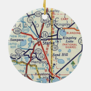 Starke FL Classic Map Keramik Ornament