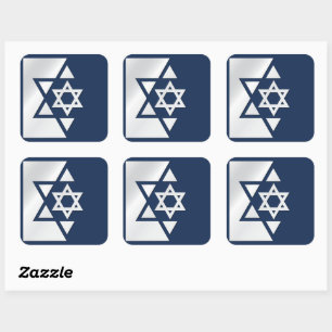 Starke Flagge Israels Quadratischer Aufkleber