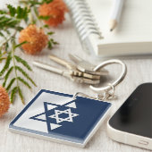 Starke Flagge Israels Schlüsselanhänger (Vorderseite rechts)