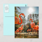 Starke Flamingo-Postkarte Postkarte (Vorne/Hinten)