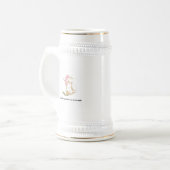 Starke Florale Frau  Bierglas (Vorderseite Links)