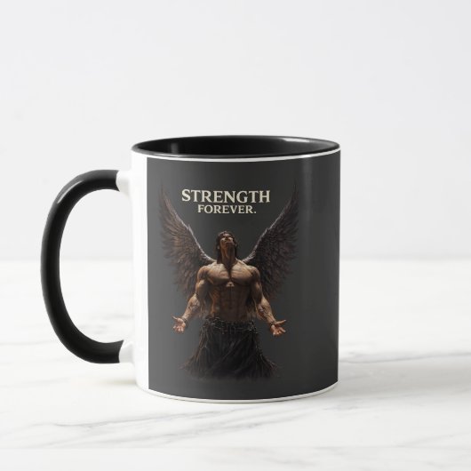 Stärke Forever Dark Angel Design – Motivierend Tasse (Links)