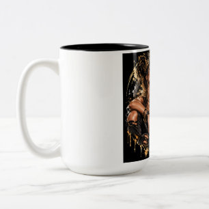 Starke Frau – Fitness Kriegerin Zweifarbige Tasse