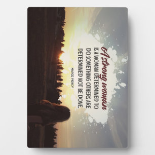 Starke Frau Fotoplatte