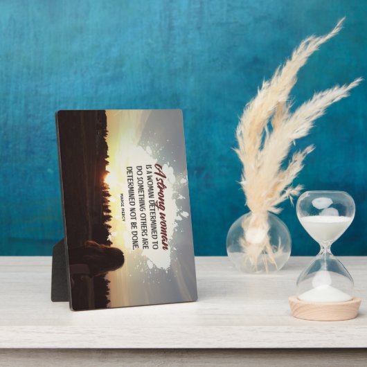 Starke Frau Fotoplatte (Seite)