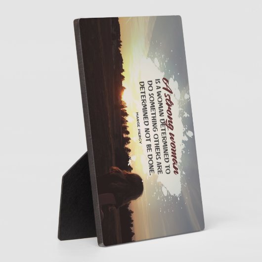 Starke Frau Fotoplatte (Seite)