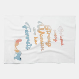 Starke Frau... Frettenturm Geschirrtuch