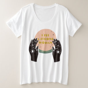 Starke Frau Große Größe T-Shirt