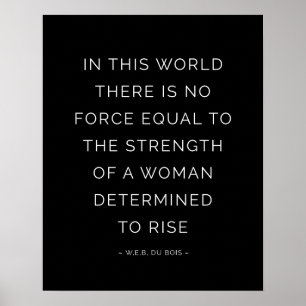 Stärke Frau inspirierende Zitatposter schwarz Poster