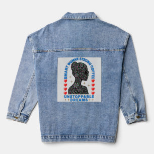 starke Frau Jeansjacke