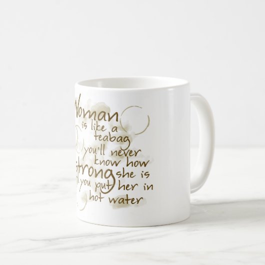 Starke Frau Kaffeetasse (VorderseiteRechts)