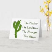 Starke Frau Karte (Gelbe Blume)