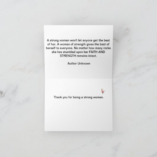 Starke Frau Karte (Innenseite)