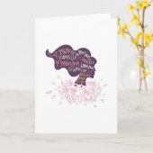 Starke Frau Karte (Gelbe Blume)