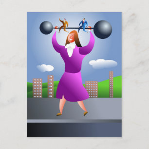 Starke Frau Postkarte