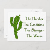Starke Frau Postkarte (Vorne/Hinten)
