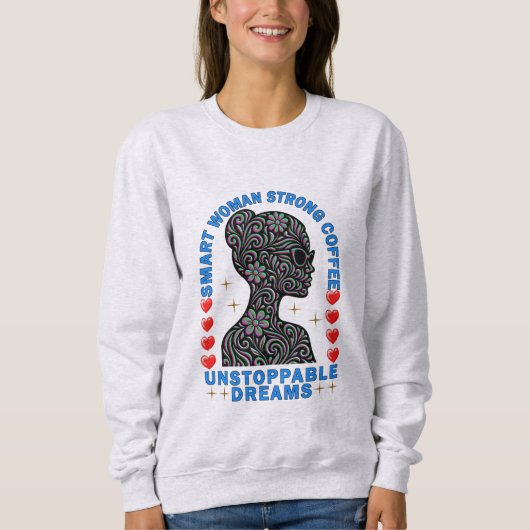 starke Frau Sweatshirt (Vorderseite)