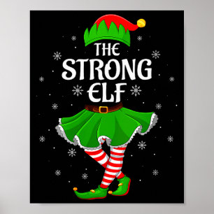Starke Frauen Elf Weihnachten Familie Mädchen Frau Poster