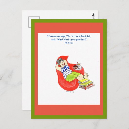 Starke Frauen "Feministin" Postkarte (Vorne/Hinten)