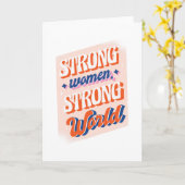 Starke Frauen in einer starken Welt Karte (Gelbe Blume)