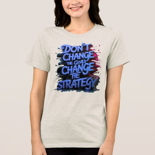 starke Frauen inspirierend schwarz motivierend Tri-Blend Shirt (Vorderseite)