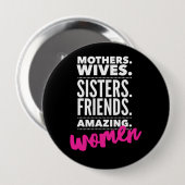 Starke Frauen Knopf Button (Vorne & Hinten)