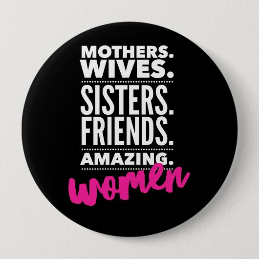 Starke Frauen Knopf Button (Vorderseite)