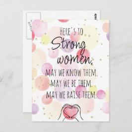 Starke Frauen Motivierend Wasserfarbenblasen Postkarte