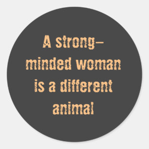 Starke Frauen, Motivierend Wörter mit einfachem Te Runder Aufkleber
