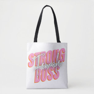 Starke Frauen, rosa und weiß Tasche