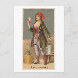Starke Frauen Serie #10: Apotheker Vintage Postkarte